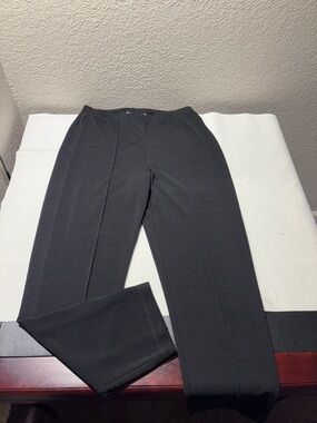 Women’s Black Dress Pants with Elastic Waist - Sleek Straight Leg